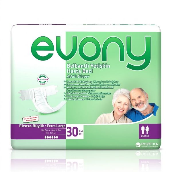 Evony Belbantlı Hasta Bezi Extra Large 30'lu